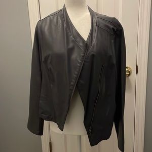 Faux Leather Moto Jacket size L